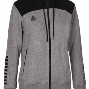 Zip hood grå og sort