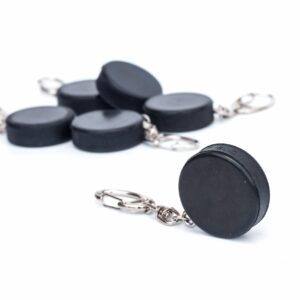 Hockeypuck på nøkkelring