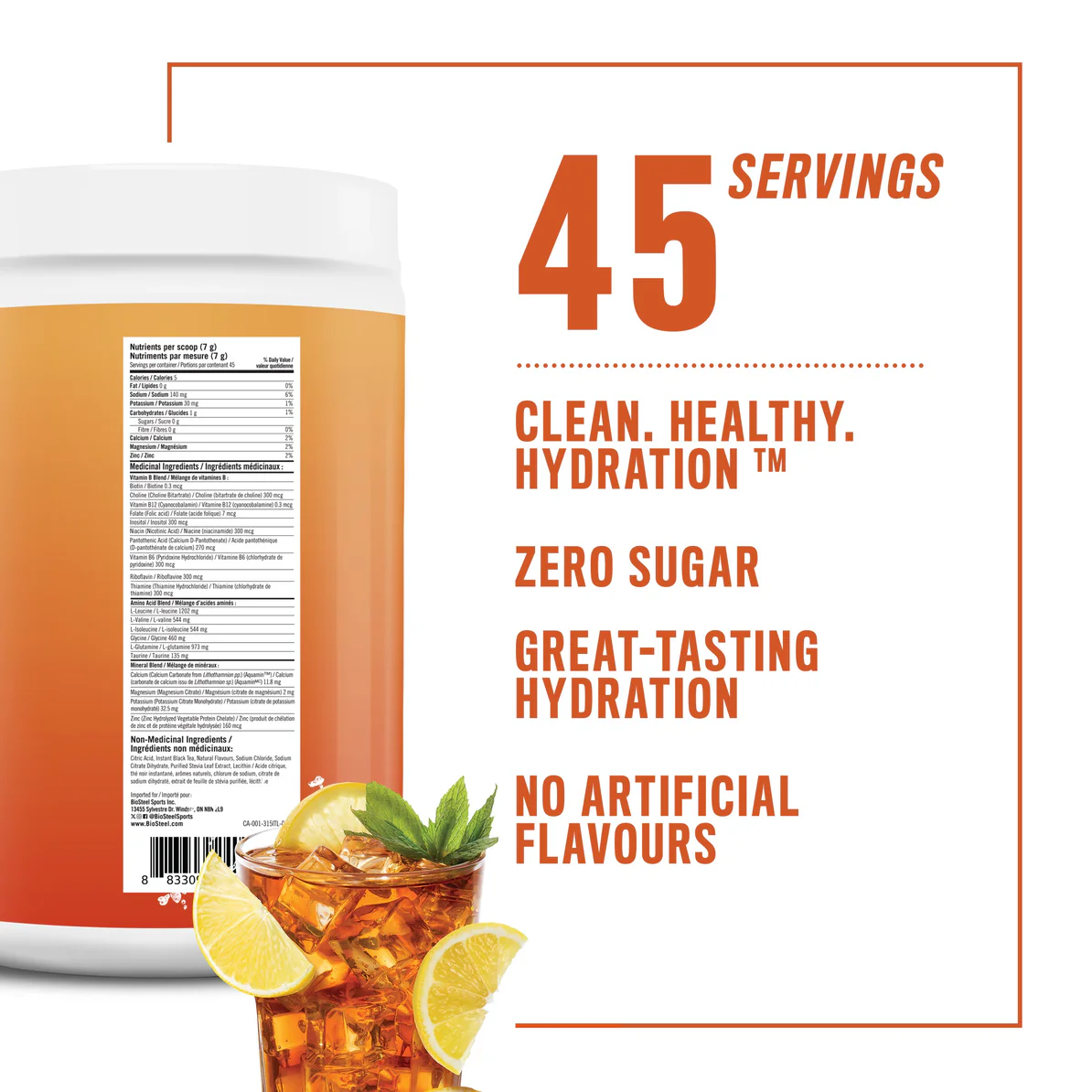 Hydration mix 45 porsjoner - Iced Tea Lemonade - Bilde 5