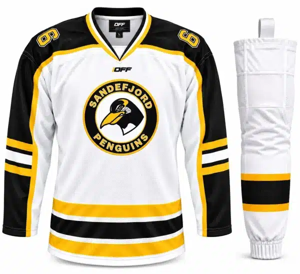 Kampdrakt borte med Sandefjord Penguins logo (kjøpes lagvis)