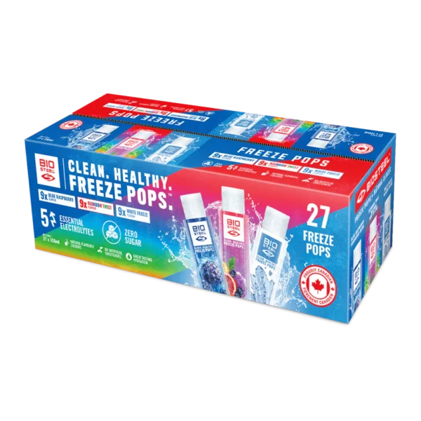 Freeze Pops eske med 27stk i tre forskjellige smaker