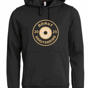 Donut Goaltending hood svart - Goaliemom