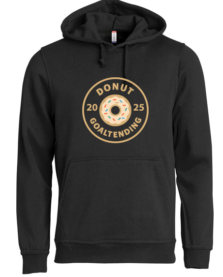 Donut Goaltending hood svart - Goaliemom
